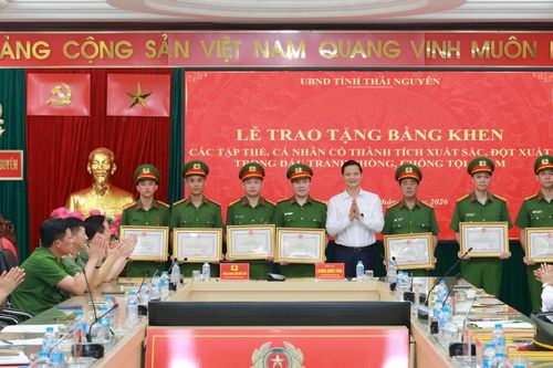 Thái Nguyên biểu dương lực lượng nhanh chóng truy bắt nghi phạm cướp tài sản