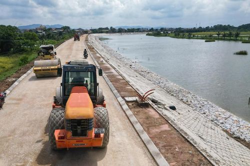 Thanh Hóa: Tăng tốc thi công đê Tam Điệp trước mùa mưa bão