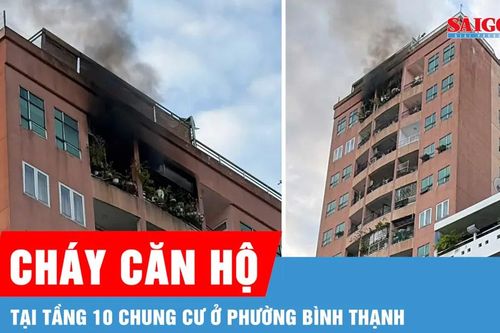 TPHCM: Kịp thời khống chế đám cháy tại tầng 10 chung cư ở phường Bình Thạnh