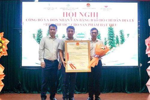 Tiêu Tiên Phước được cấp văn bằng bảo hộ chỉ dẫn địa lý