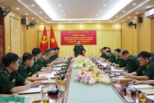 Kiểm tra công tác trinh sát, phòng chống tội phạm và cửa khẩu tại Bộ đội Biên phòng tỉnh Điện Biên