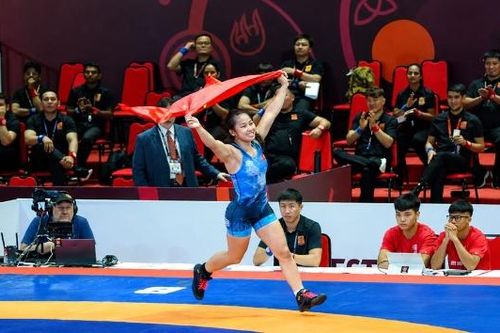 Đỗ Ngọc Linh (Bắc Ninh) giành Huy chương Vàng Giải Vô địch Vật các lứa tuổi châu Á