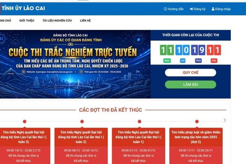 Đẩy mạnh tham gia cuộc thi trực tuyến tìm hiểu các đề án trọng tâm, nghị quyết chiến lược của Ban Chấp hành Đảng bộ tỉnh Lào Cai