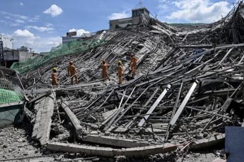 Sập tòa nhà đang xây dựng ở Philippines, 3 người thiệt mạng, 17 người mất tích