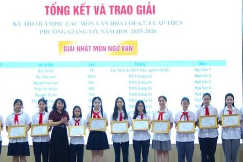 Phường Giảng Võ: 647 học sinh đạt giải trong Kỳ thi Olympic các môn văn hóa cấp THCS