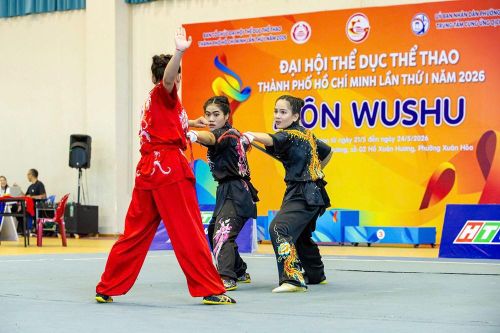 Phường Xuân Hòa nhất toàn đoàn Giải Wushu Đại hội TDTT TP.HCM 2026