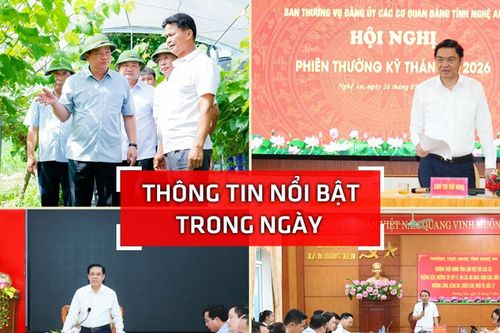 Nghệ An: Thông tin nổi bật ngày 26/5