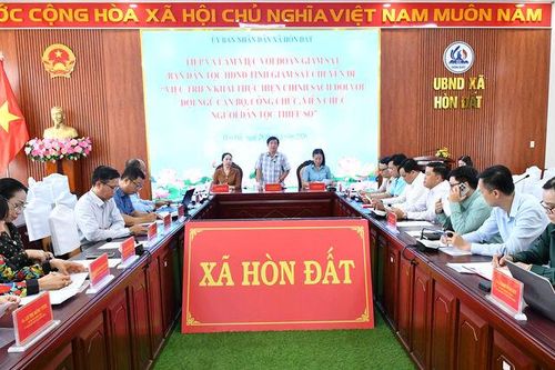 Ban Dân tộc HĐND tỉnh An Giang giám sát chuyên đề tại xã Hòn Đất