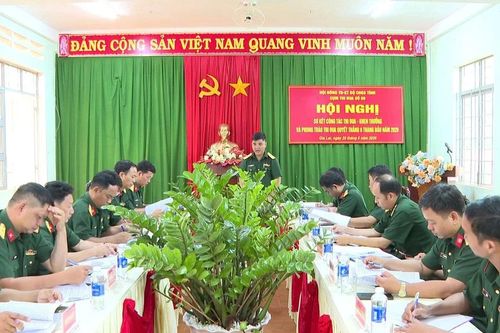 Cụm thi đua số 9 - Bộ Chỉ huy Quân sự tỉnh Gia Lai sơ kết phong trào thi đua quyết thắng