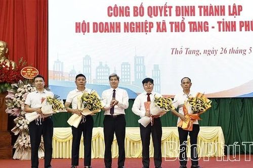 Công bố Quyết định thành lập Hội Doanh nghiệp xã Thổ Tang