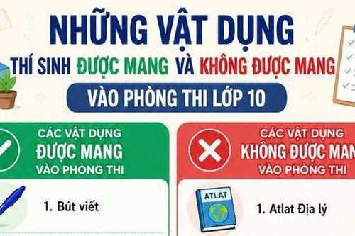 Thi vào lớp 10 ở Hà Nội: Thí sinh được mang và không được mang những vật dụng gì vào phòng thi?