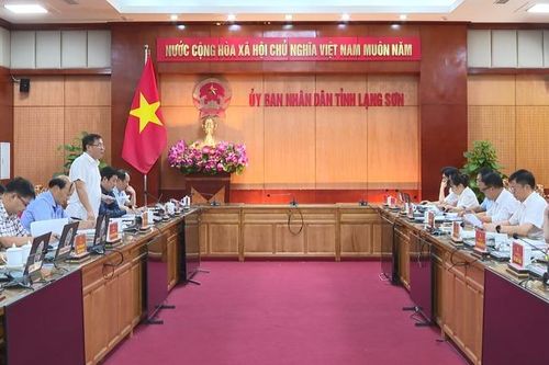Đoàn công tác UBND tỉnh làm việc với UBND tỉnh Lạng Sơn về Dự án đầu tư xây dựng tuyến cao tốc Đồng Đăng - Trà Lĩnh