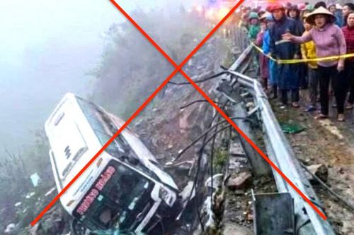 Thông tin 'lật xe khách làm 18 người chết trên đèo Phượng Hoàng' là bịa đặt