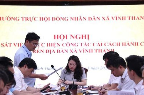 HĐND xã Vĩnh Thanh thực hiện giám sát công tác cải cách hành chính trên địa bàn