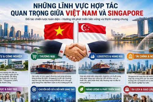Lĩnh vực hợp tác quan trọng giữa Việt Nam và Singapore