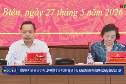 Thông qua dự thảo báo cáo kết quả kiểm tra (đợt 2) của Bộ Chính trị, Ban Bí thư Trung ương Đảng đối với Ban Thường vụ Tỉnh ủy Điện Biên