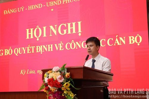 Phường Kỳ Lừa công bố các quyết định về công tác cán bộ
