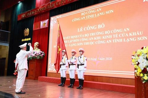 Công an tỉnh Lạng Sơn công bố quyết định thành lập Đồn Công an Khu kinh tế cửa khẩu Đồng Đăng - Lạng Sơn