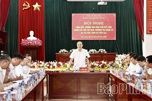 Thông qua dự thảo báo cáo kết quả giám sát đối với Ban Thường vụ Đảng ủy xã Yên Lãng và Yên Lạc