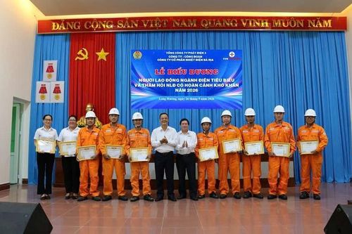 Công ty cổ phần Nhiệt điện Bà Rịa: Tuyên dương người lao động tiêu biểu năm 2026
