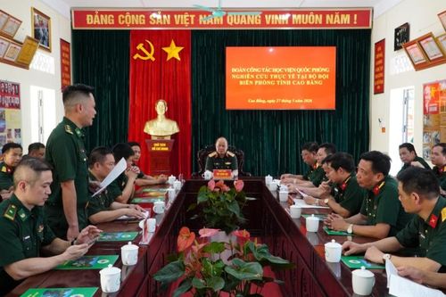Đoàn công tác Học viện Quốc phòng nghiên cứu thực tế tại tỉnh