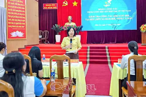 Trung ương Hội LHPN Việt Nam kiểm tra công tác hội cơ sở tại Cà Mau
