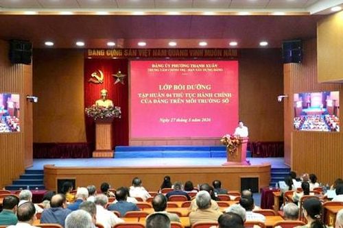 Phường Thanh Xuân tập huấn các thủ tục hành chính của Đảng trên môi trường số