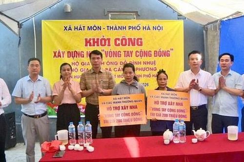 Xã Hát Môn khởi công xây dựng 2 nhà 'Vòng tay cộng đồng'