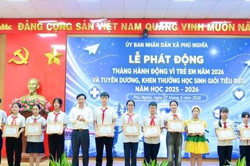 Xã Phú Nghĩa phát động Tháng hành động vì trẻ em năm 2026