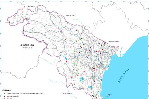 Danh sách mỏ khoáng sản được cấp phép đang hoạt động trên địa bàn tỉnh Thanh Hóa