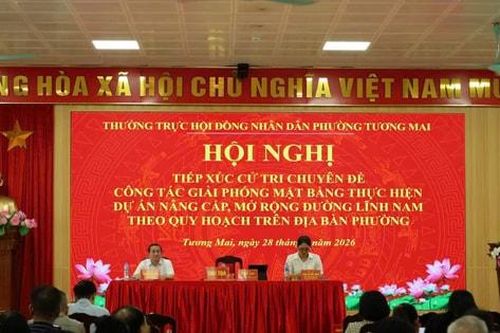 Dự án mở rộng đường Lĩnh Nam: Bàn giao mặt bằng chậm nhất vào 15-6