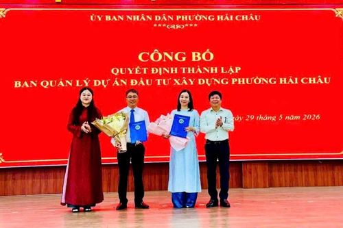 Công bố quyết định thành lập Ban Quản lý dự án đầu tư xây dựng phường Hải Châu