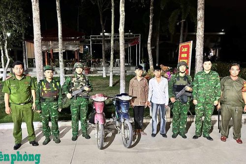 Đồn Biên phòng Mỹ Thạnh Tây bắt giữ 2 đối tượng trộm cắp xe mô tô