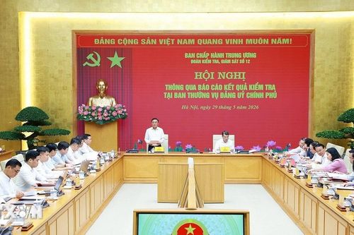 Hội nghị thông qua báo cáo kết quả kiểm tra tại Ban Thường vụ Đảng ủy Chính phủ