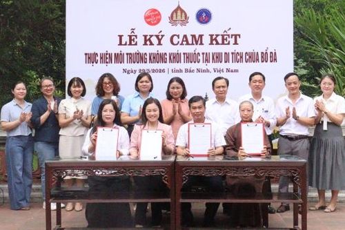 Bắc Ninh: Xây dựng môi trường không khói thuốc tại chùa Bổ Đà
