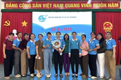 Hội Liên hiệp Phụ nữ xã Tây Ninh Hòa ra mắt mô hình 'Gia đình số'