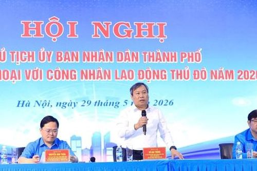 Chủ tịch UBND TP Hà Nội Vũ Đại Thắng gặp gỡ, đối thoại với công nhân lao động Thủ đô