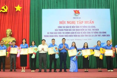 Tỉnh đoàn Gia Lai trao giải cuộc thi chính luận về bảo vệ nền tảng tư tưởng của Đảng