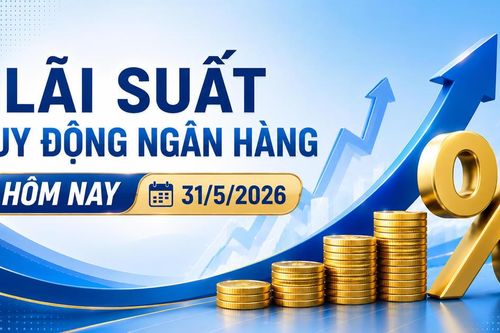 Lãi suất huy động ngân hàng hôm nay 31/5/2026: Nhiều kỳ hạn vượt 6%/năm
