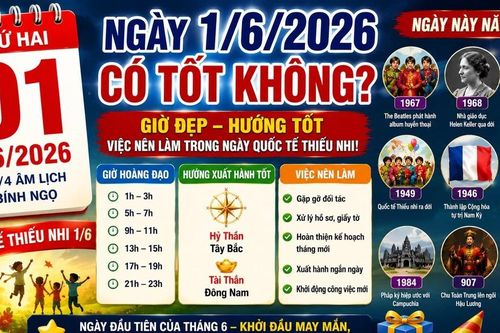 Lịch âm hôm nay 1/6: Quốc tế Thiếu nhi có phải ngày đẹp để khởi sự?