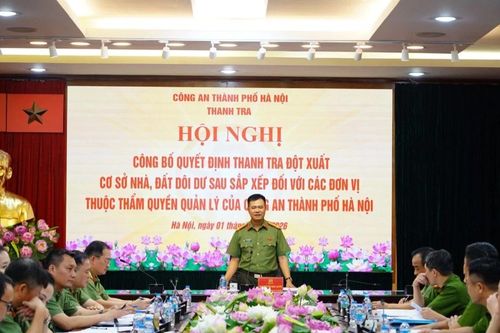 Công an TP Hà Nội thanh tra đột xuất cơ sở nhà, đất dôi dư sau sắp xếp