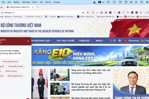 Chatbot giải đáp xăng E10 được tích hợp trên Cổng Bộ Công Thương