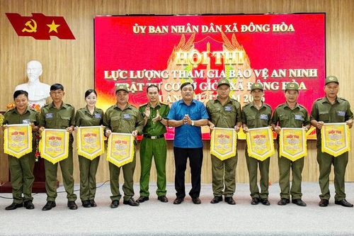 19 ấp tham gia Hội thi Lực lượng tham gia bảo vệ an ninh, trật tự ở cơ sở giỏi xã Đông Hòa