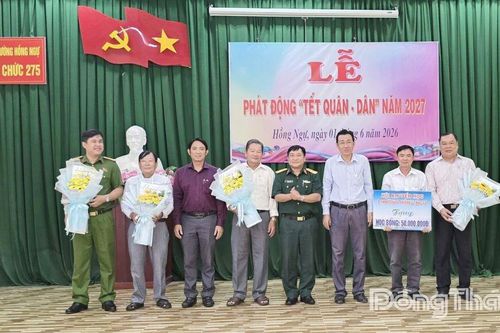 Phường Hồng Ngự: Phát động 'Tết Quân - Dân' năm 2027