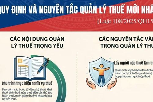 [Infographic] Quy định và nguyên tắc quản lý thuế mới nhất (Luật số 108/2025/QH15)