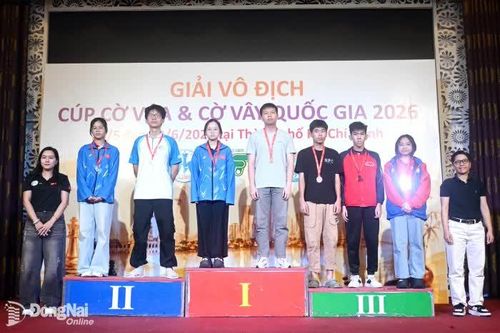 Cờ vua Đồng Nai giành 5 huy chương vàng Giải vô địch cúp cờ vua quốc gia năm 2026