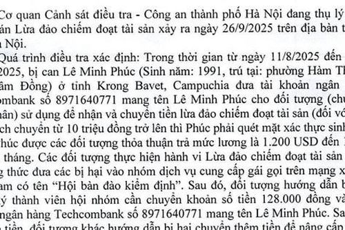 Tìm bị hại trong vụ án lừa đảo chiếm đoạt tài sản