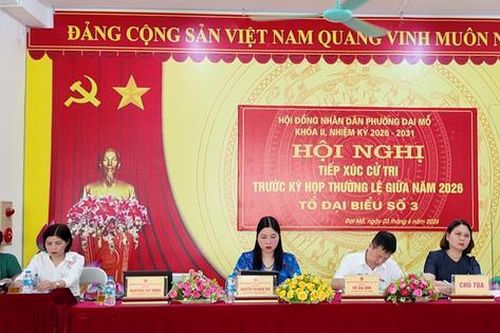 Đại biểu HĐND phường Đại Mỗ tiếp xúc cử tri