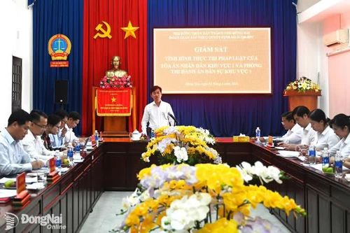Giám sát việc thực thi pháp luật của Tòa án nhân dân khu vực 1 - Đồng Nai và Phòng Thi hành án dân sự khu vực 1