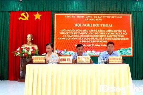 Xã Long Bình: Đối thoại lắng nghe Nhân dân góp ý xây dựng Đảng và chính quyền